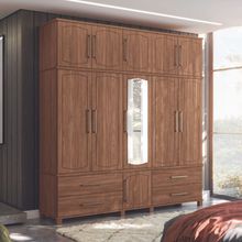 Guarda Roupa Casal 11 Portas 4 Gavetas Londres Triplex Santos Andirá Jatobá