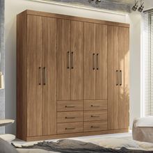 Guarda Roupa Casal 8 Portas 6 Gavetas Liverpool Santos Andirá Jatobá