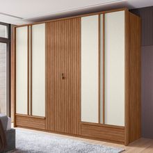 Guarda-Roupa Casal 6 Portas 5 Gavetas Democrata Jatobá/Areia