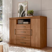 Cômoda Master Jatobá com 2 Portas e 4 Gavetas